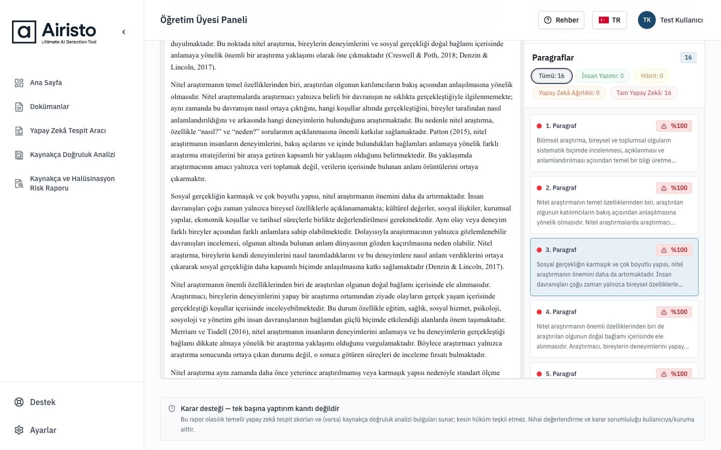 Paragrafları tek tek inceleyin
