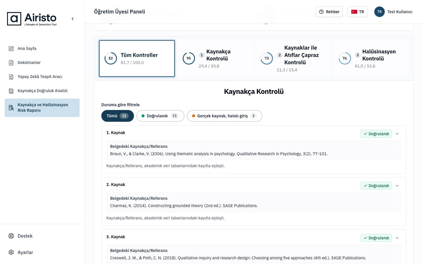 Kontrolleri ayrıntılı inceleyin